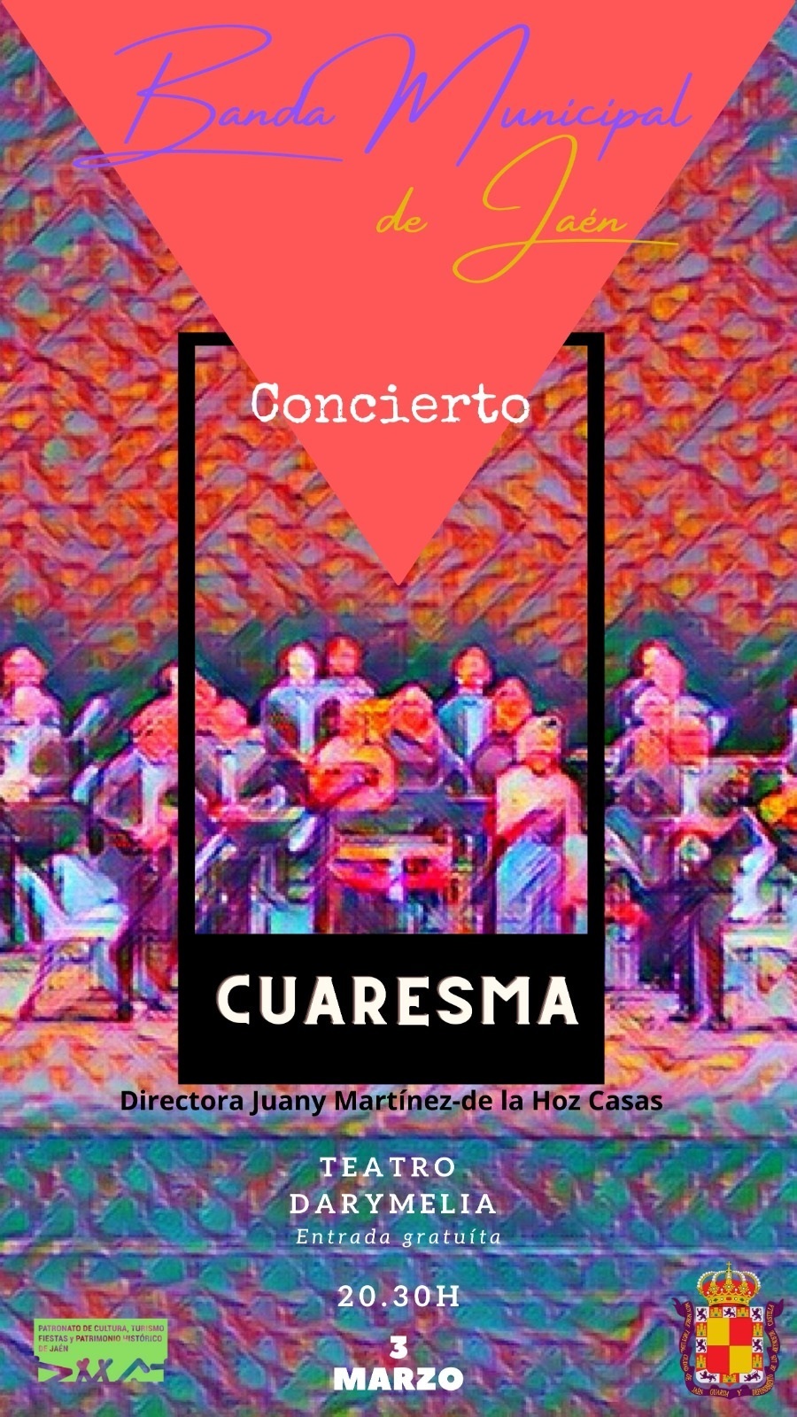 Haga click para ampliar imagen: Cartel Concierto de Cuaresma Banda Municipal de Jaén