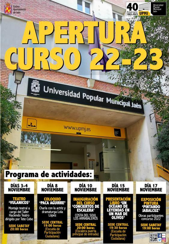 El Ayuntamiento organiza un programa cultural con actividades abiertas a la ciudadanía con motivo de la inauguración del nuevo curso de la UPM