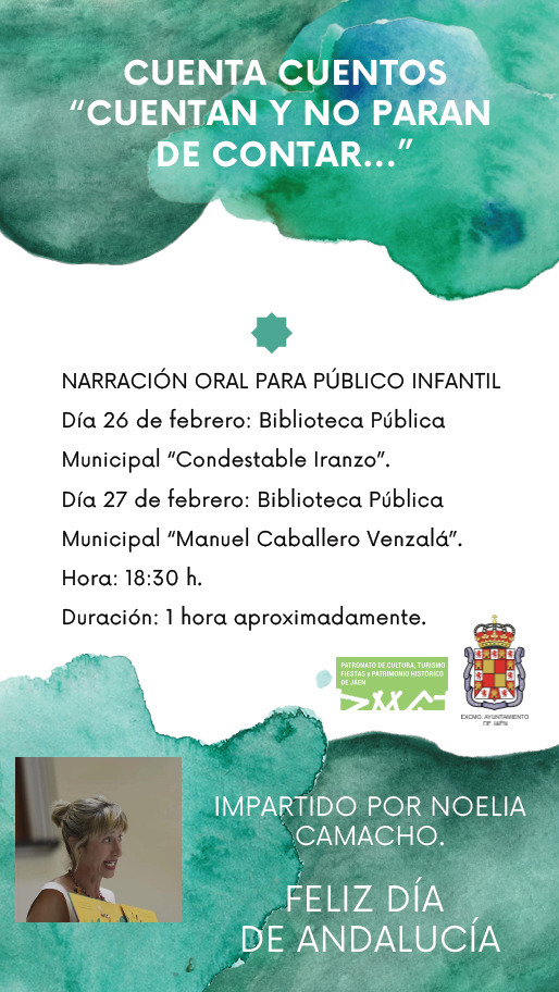 Cartel cuentacuentos en bibliotecas