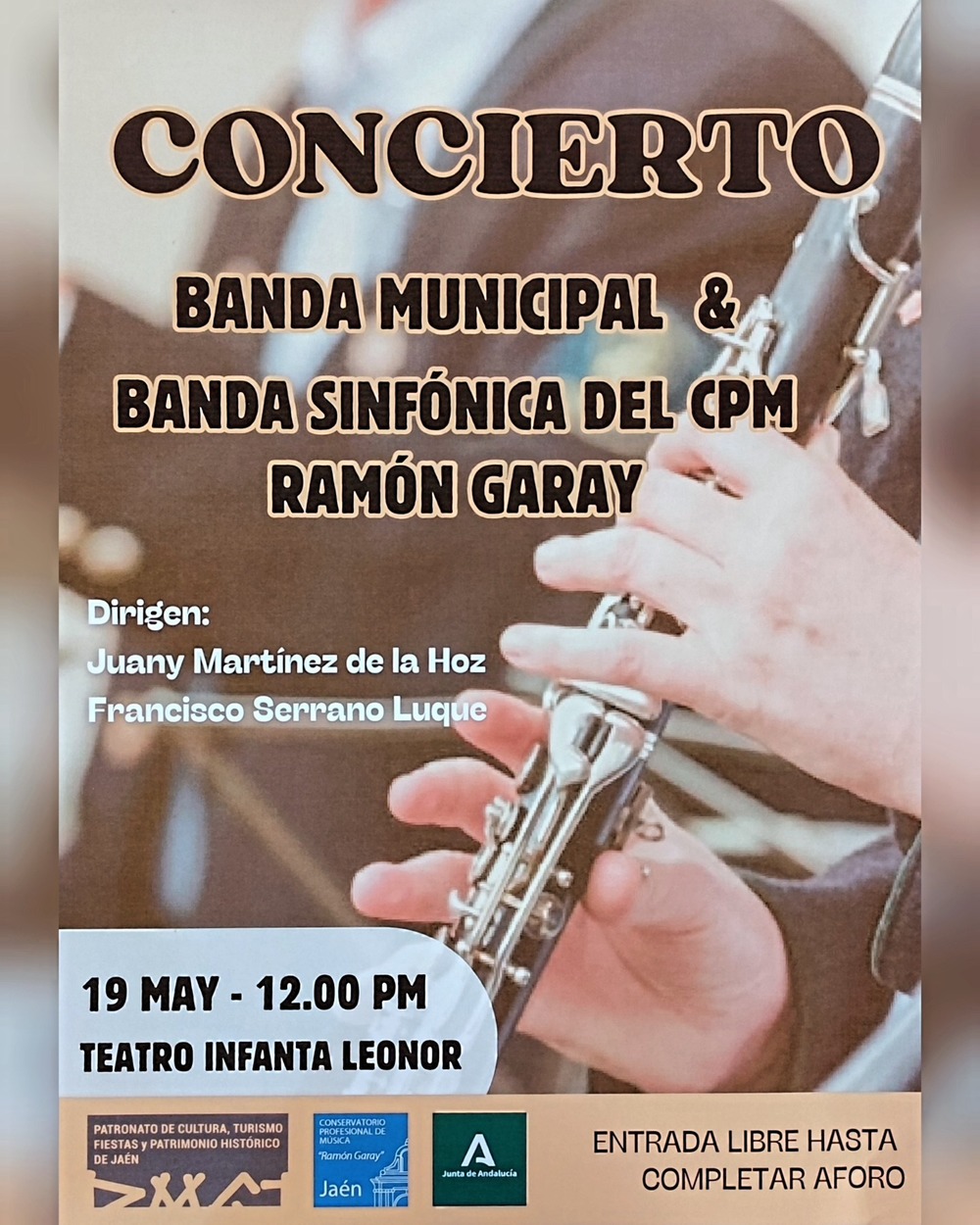 Concierto de la Banda Municipal de Msica de Jan y la Banda Sinfnica del CPM Ramn Garay
