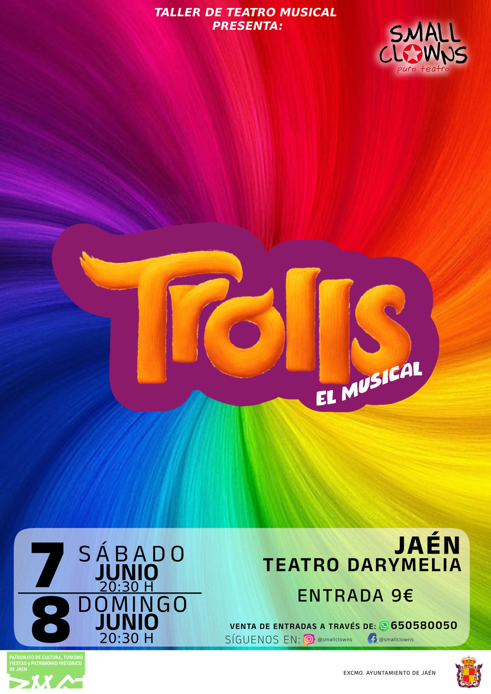 Trolls el musical. Por SmallClowns (8 y 9 de junio)