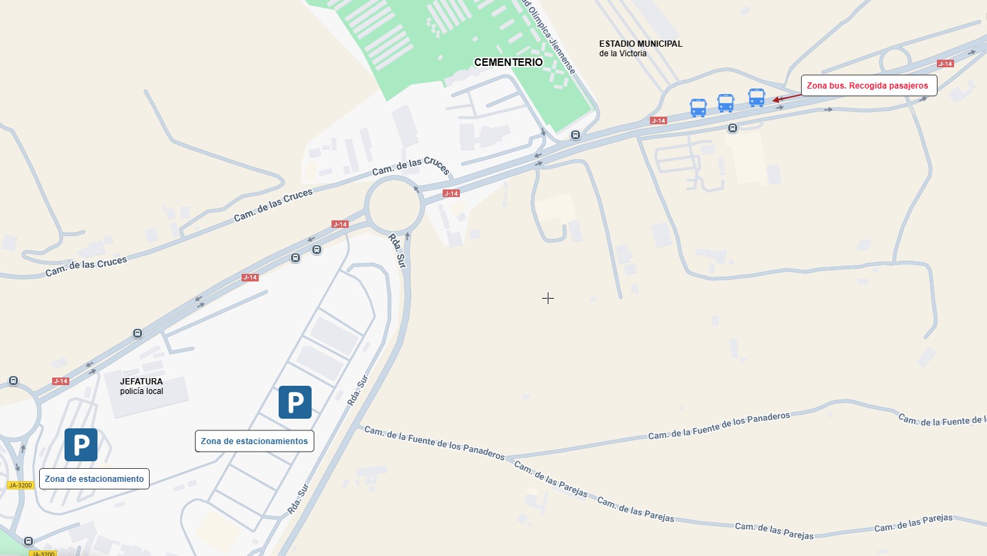 Mapa  Dispositivo especial partido Real Ja�n-Linares Deportivo