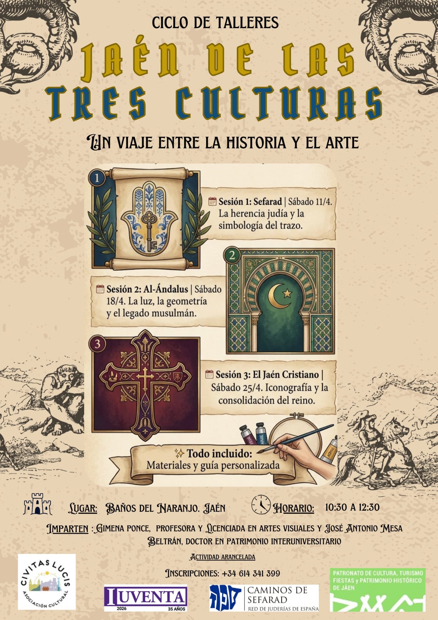 Haga click para ampliar imagen: Ciclo de talleres Ja�n de las tres culturas 