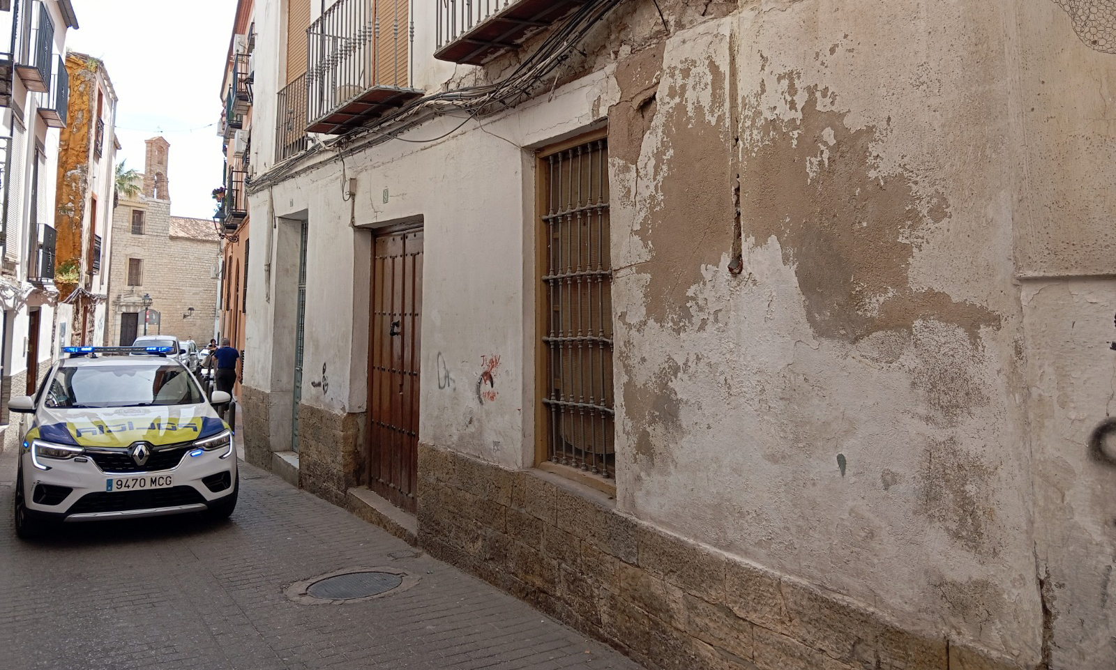 Fotograf�a  Corte de circulaci�n de la calle Santo Domingo