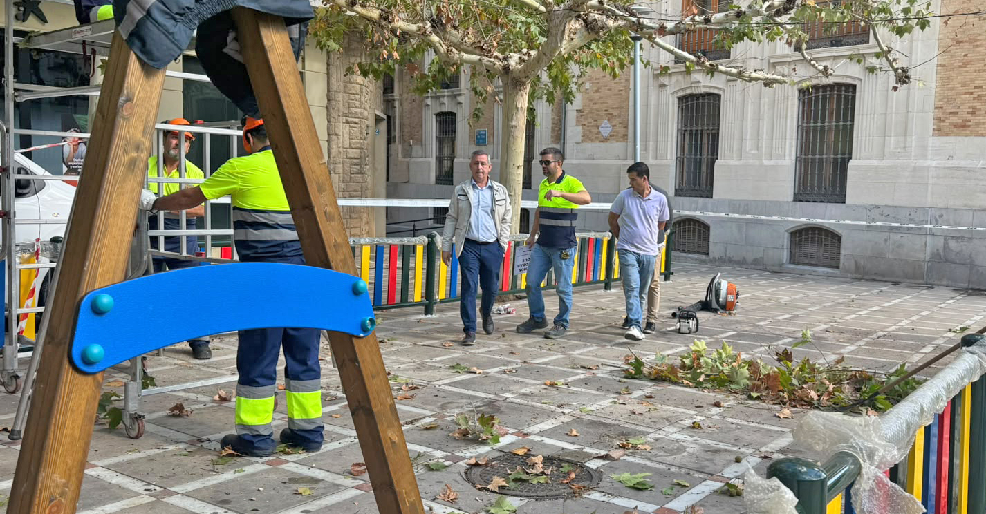 Fotograf�a Instalaci�n de Parque Infantil en Plaza de San Francisco