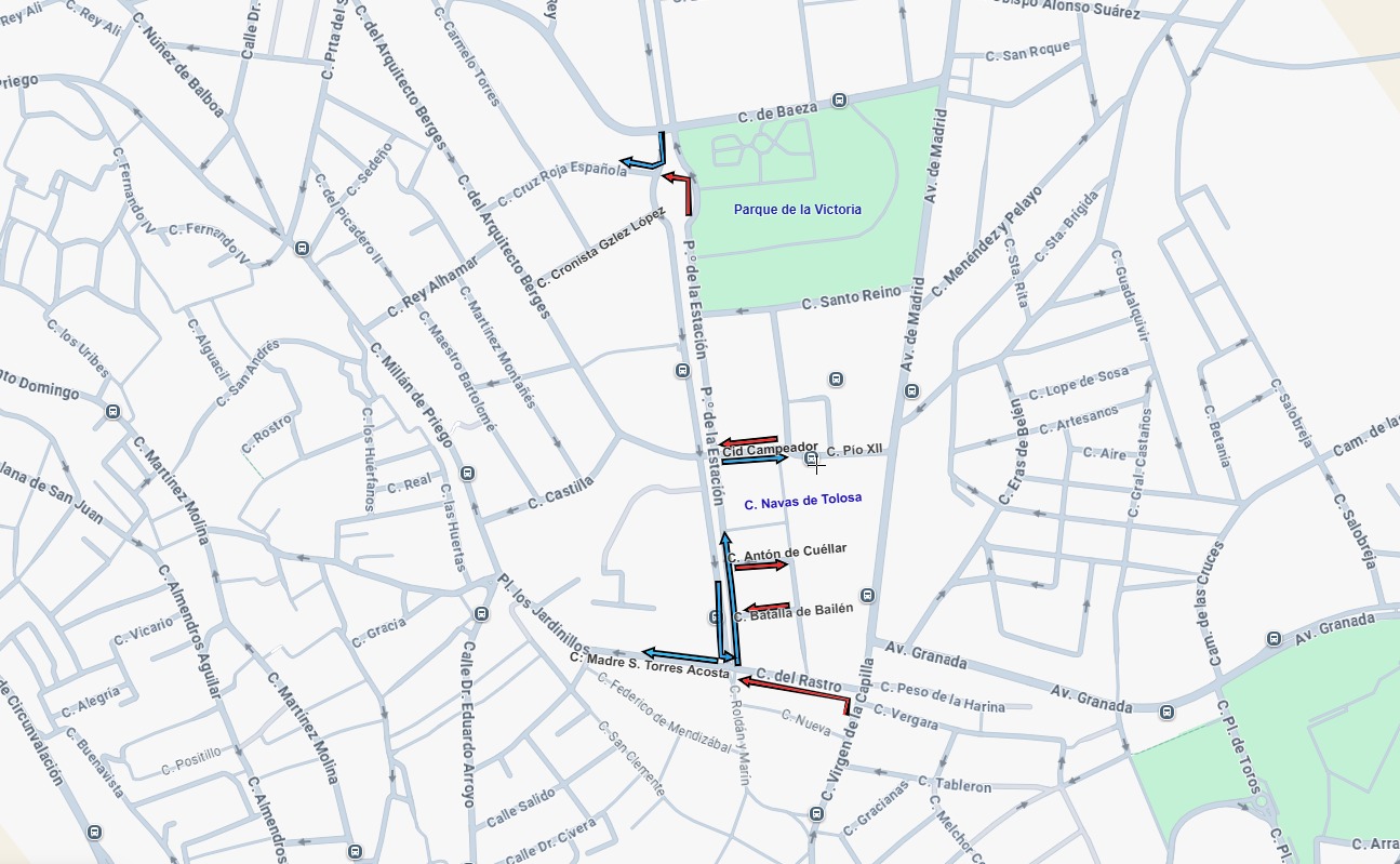 Mapa Cambios Tr�fico